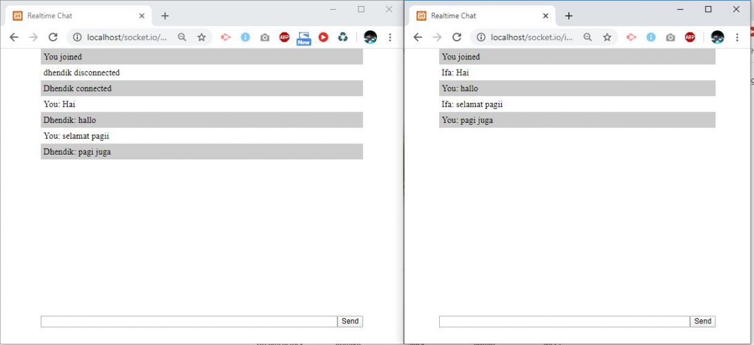 Real time chat. Real time chat