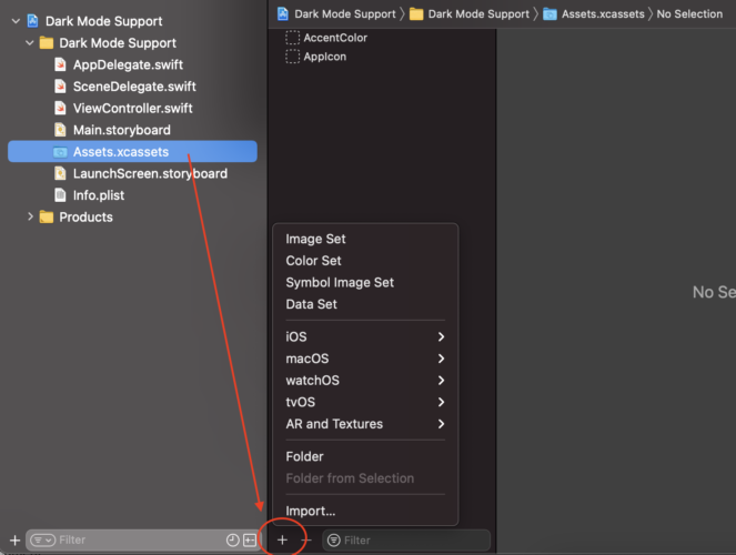Setting Assets dan Support Dark Mode iOS Apps – Algostudio Community